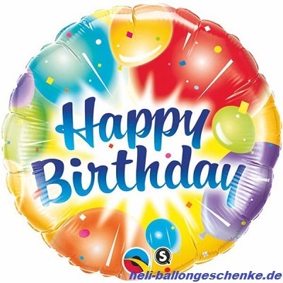 Folienballon "Happy Birthday, blue"