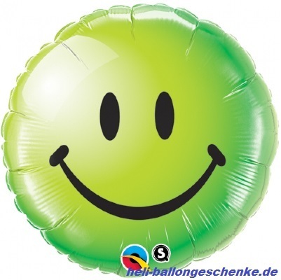 Folienballon "Smiley Face green"