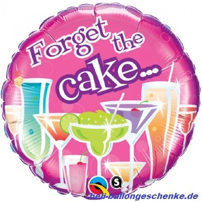 Folienballon "H. Birthday, Forget Cake"