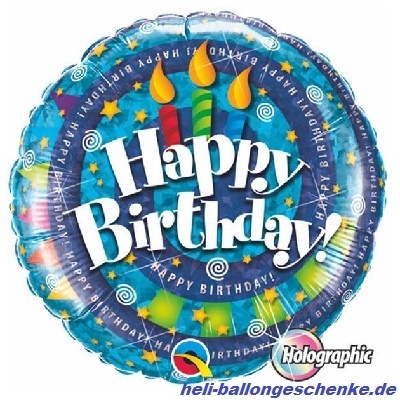 Folienballon "Happy Birthday"-Candles