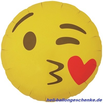 Folienballon "Emoji kissing heart"