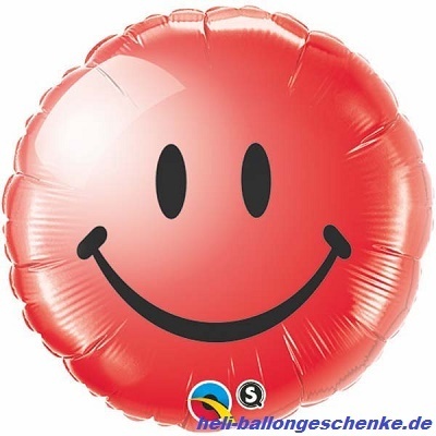 Folienballon "Smiley Face red"
