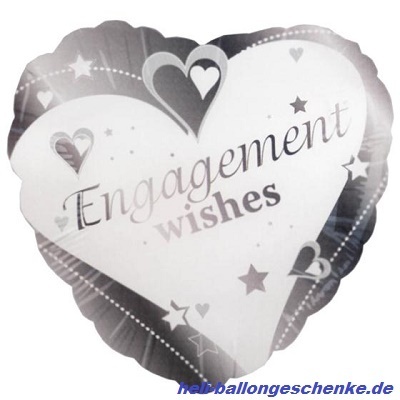 Folienballon "Engagement Wishes"