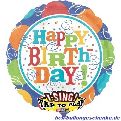 Singender FB "Happy Birthday", Konfetti